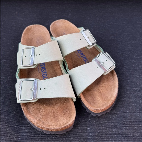 Birkenstock Arizona Soft Footbed Nubuck Leather Sandal - Picture 2 of 6